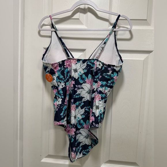 Floral One Piece Bathing Suit - Picture 2 of 5